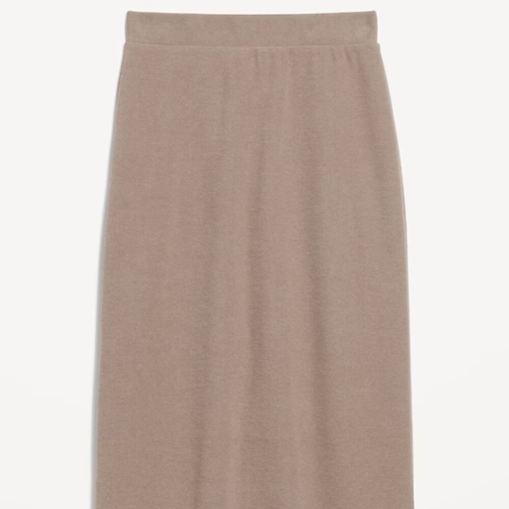 Old Navy Chocolate Malted Cozy Maxi Column Skirt/NWT/L - Picture 4 of 15